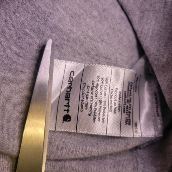 Carhartt Men's Workwear Pocket Long Sleeve Gray T-Shirt Medium Basic Staple - Picture 6 of 8